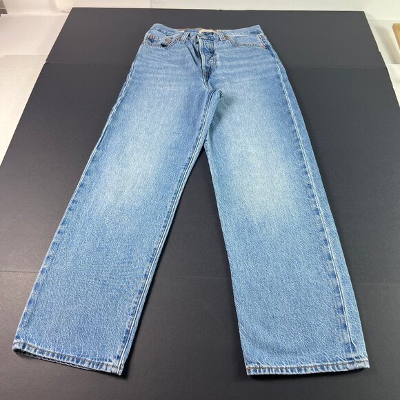 Levi's Jeans Women's 26x26* Ribcage High Rise Straight Ankle Blue Denim Tag 25 - Picture 1 of 16